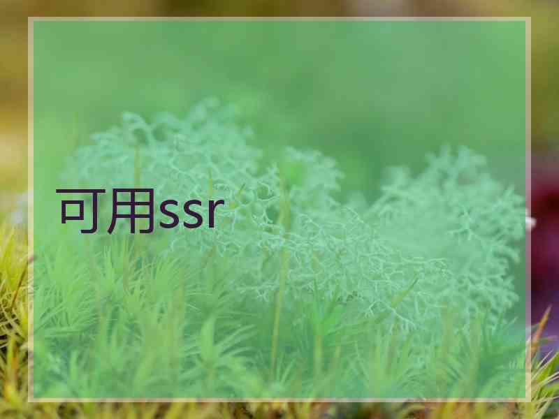 可用ssr